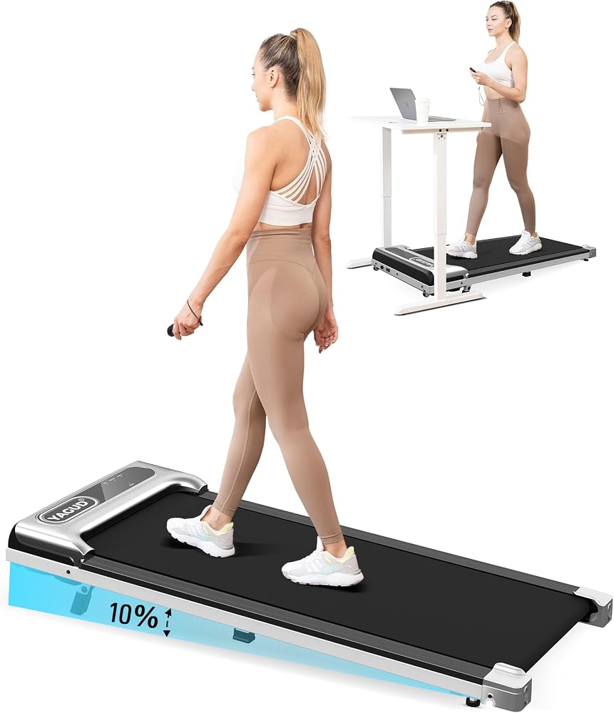Yagud walking pad with no handle and a 10 percent incline mark on the listing photo
